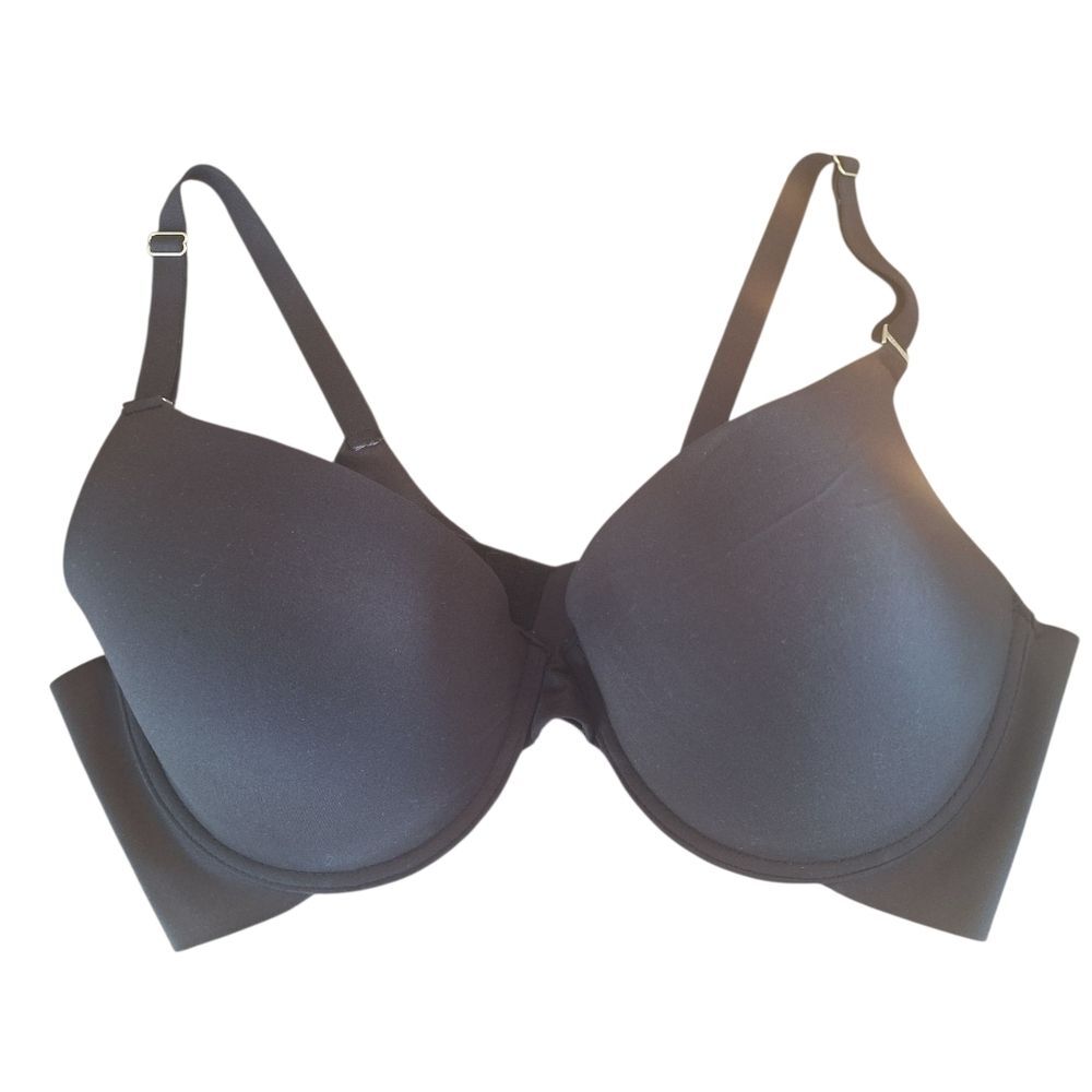 Anne Klein Underwire Lightly Lined T-Shirt Bra Back Smoothing Black 40D